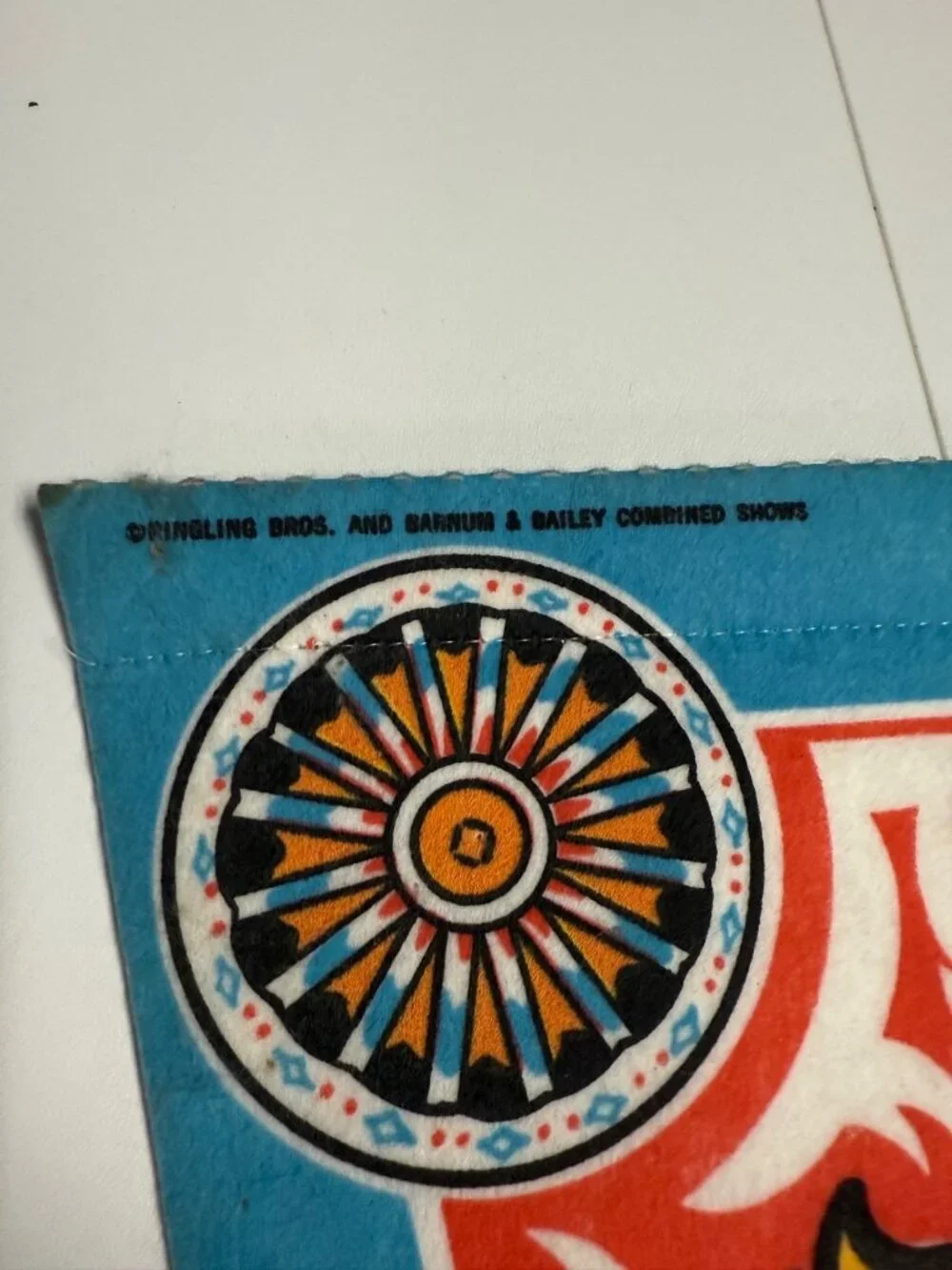 Vintage Ringling Brothers and Barnum and Bailey circus pennant